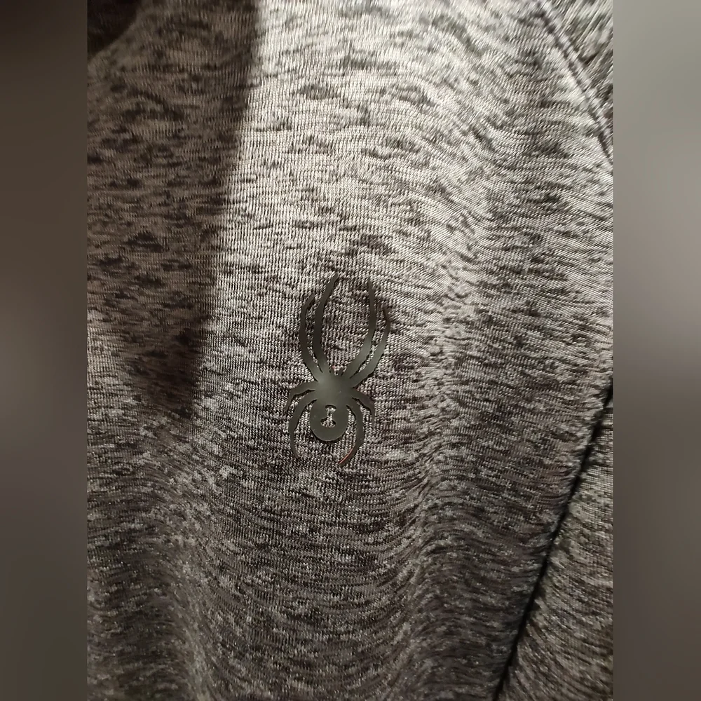 EUC Men's Spyder Active ProWeb Gray Quarter-Zip Pullover Fleece, XL - Picture 2 of 7